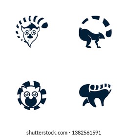 Wild animal logo template. Lemur logo template