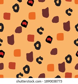 Wild animal mix seamless pattern. Abstract background. Textile design. Vector fashion illustration.