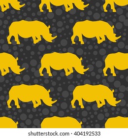Wild animal pattern seamless rhino