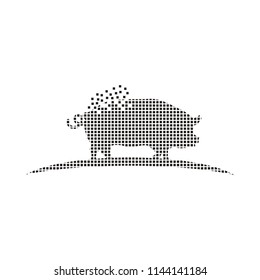 wild animal pixel logo