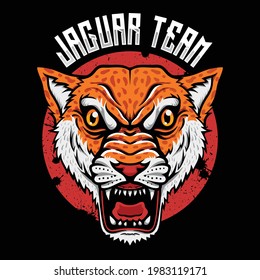 wild animal predator jaguar head logo esport illustrator