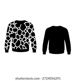 Silhuetas de moletom de padrão de girafa de impressão animal selvagem para conceitos de moda safári