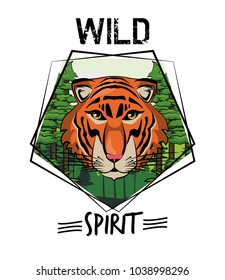 Wild animal print for t shirt