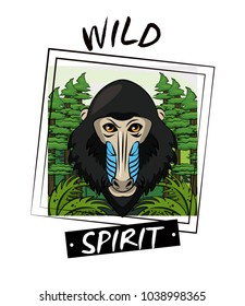 Wild animal print for t shirt