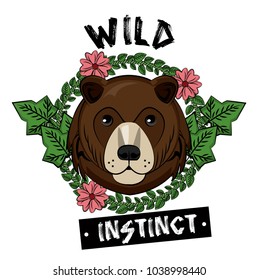 Wild animal print for t shirt