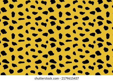 Wild animal seamless pattern Cheetah  leopard. Printable vector illustration. Seamless pattern texture. Mammals fur. Fabric texture design.