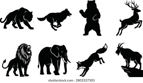 Wild Animal Silhouette Vector