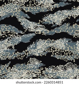 Premium Vector  Creative cheetah camouflage seamless pattern camo
