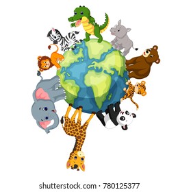 Wild Animal standing around the world