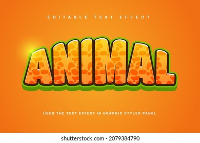 Wild Animal Text Effect Template