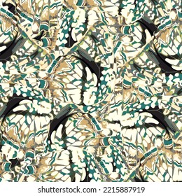 wild animal textured winged butterflies. mixed surface background pattern. colorful trendy silk scarf print. for fabric, kerchief, textile, design, banner, cover, card, wallpaper. vector illustration