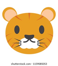 
A wild animal, tiger face
