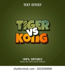 Wild Animal Tiger Kong Text Effect