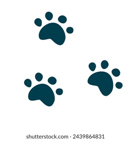 Wild animal tracks isolated element vector illustration