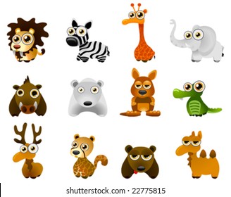 wild animal vector - cartoon series 4