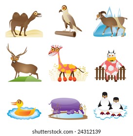 wild animal vector - cartoon series 2