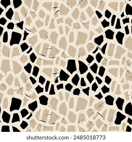Wild animal vector seamless pattern. Jaguar, leopard, zebra, giraffe, tiger and cheetah print. Abstract background Textile
