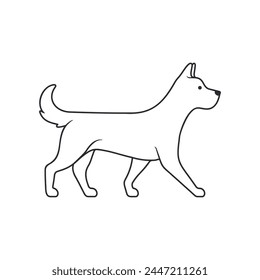 Wild animal. Veterinary clinic. Animals notes. Silhouette dog. Silhouette wild animal. Dog stencil. Clinic logo. Vector dog. Pet sign. Walking dog. Labrador. Profile. Black silhouette. Pet side view.