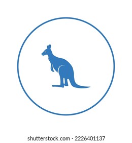 Wild animal wallaroo marsupial icon | Circle version icon |