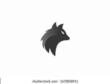 Wild animal. Wolf Abstract template logo design