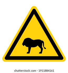 Wild Animals Area Symbol Sign, Vector Illustration, Isolate On White Background Label. EPS10