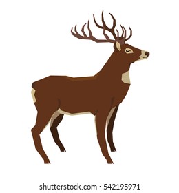 Wild animals collection Deer Geometric style