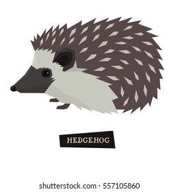 Wild animals collection Hedgehog Geometric style