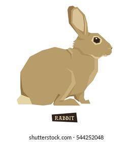Wild animals collection Rabbit Geometric style