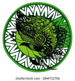 Wild animals. Graphic arts. Bright design