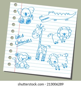 wild animals illustration
