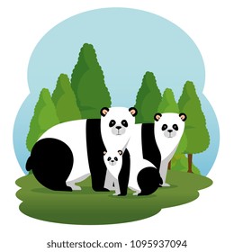 wild animals in the jungle scene
