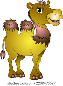 Wild animals living in Africa. Camel.