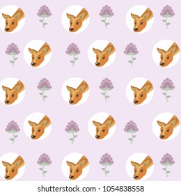 Wild animals and nature pattern background