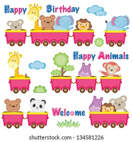Wild animals on train