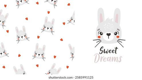 Wild animals pattern, cute wild animals, kids pattern, forest vector, cartoon, seamless pattern