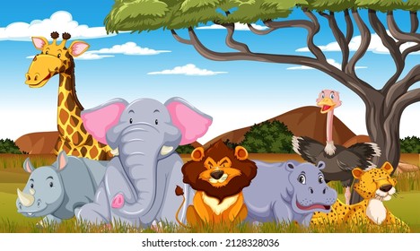 Savanna drawing Images, Stock Photos & Vectors | Shutterstock