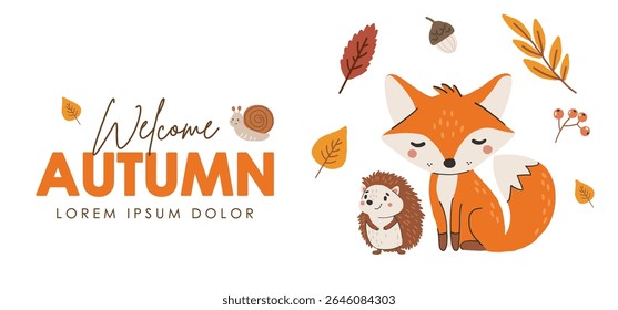 Wild animals set isolated, cute forest animals, kids vector, design for posters, stickers, banners