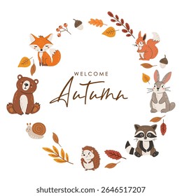 Wild animals set isolated, cute forest animals, kids vector, design for posters, stickers, banners