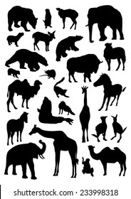 Wild Animals Silhouettes