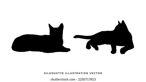 wild animals silhouettes vector illustration. Isolated animals