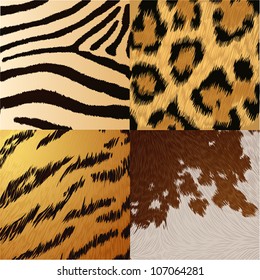 Wild animals skin textures