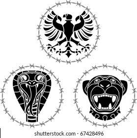 wild animals. stencil. vector illustration