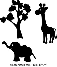 Wild animals stencils