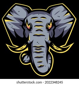 Vector de animales salvajes conjunto Cabeza de elefante