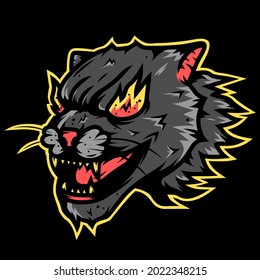 Wild Animals vector set panther head