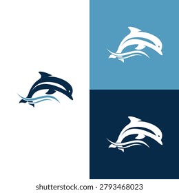 Wild Aquatic Mammal Dolphin Vector Icon