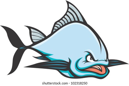 Wild Atlantic Bluefin Tuna Illustration