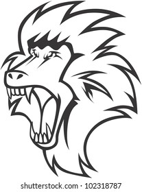 Wild Baboon Illustration
