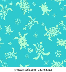 Wild Beach. Seamless Pattern