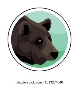 wild bear beast animal head vector illustration design